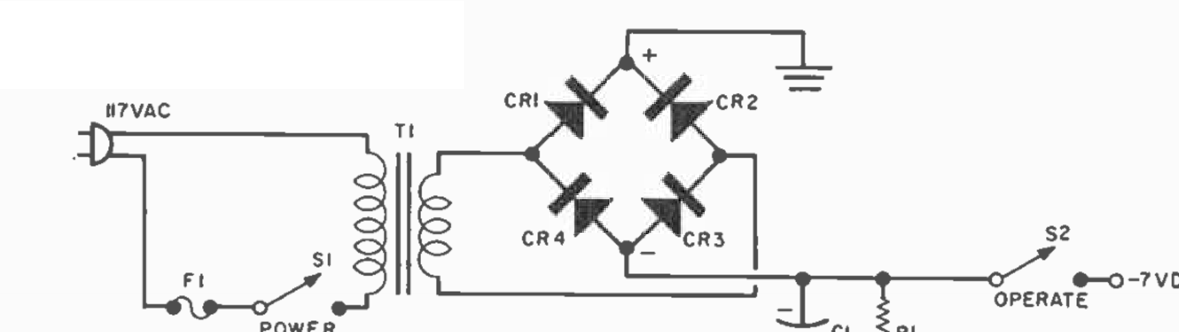 Fig. 5. Seven-volt power supply schematic