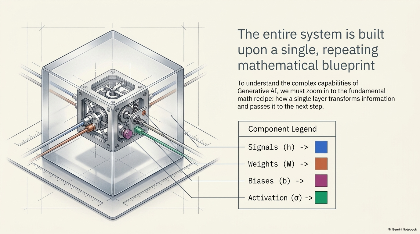 Slide 6: The entire system is built upon a single, repeating mathematical blueprint