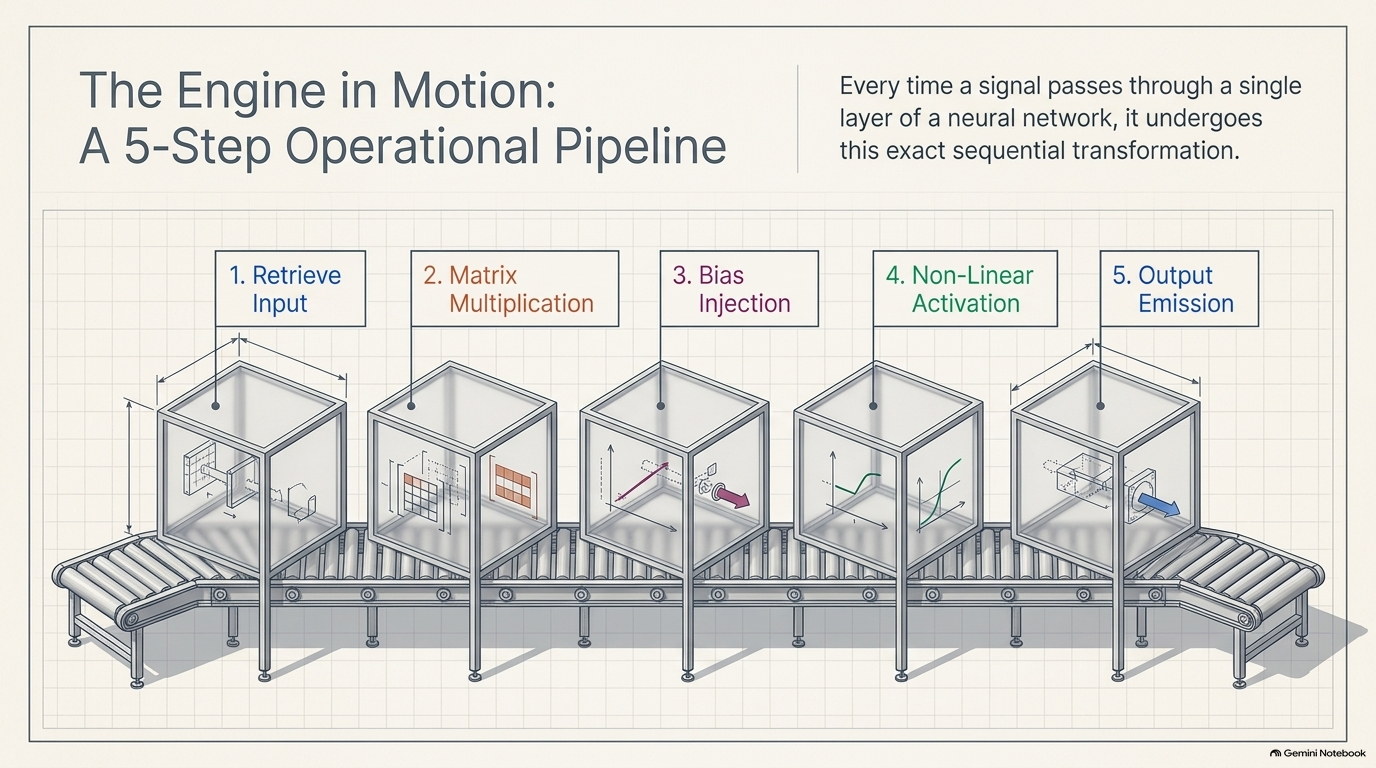 Slide 9: The Engine in Motion: A 5-Step Operational Pipeline