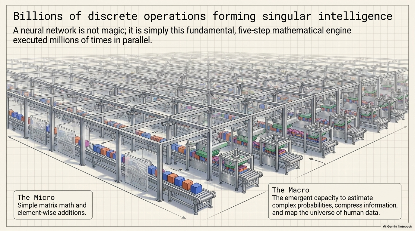 Slide 15: Billions of discrete operations forming singular intelligence